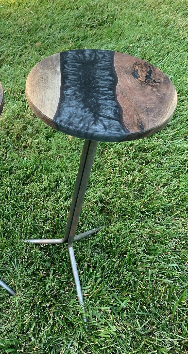 Dark-river martini table, cropped from its original paired photograph.