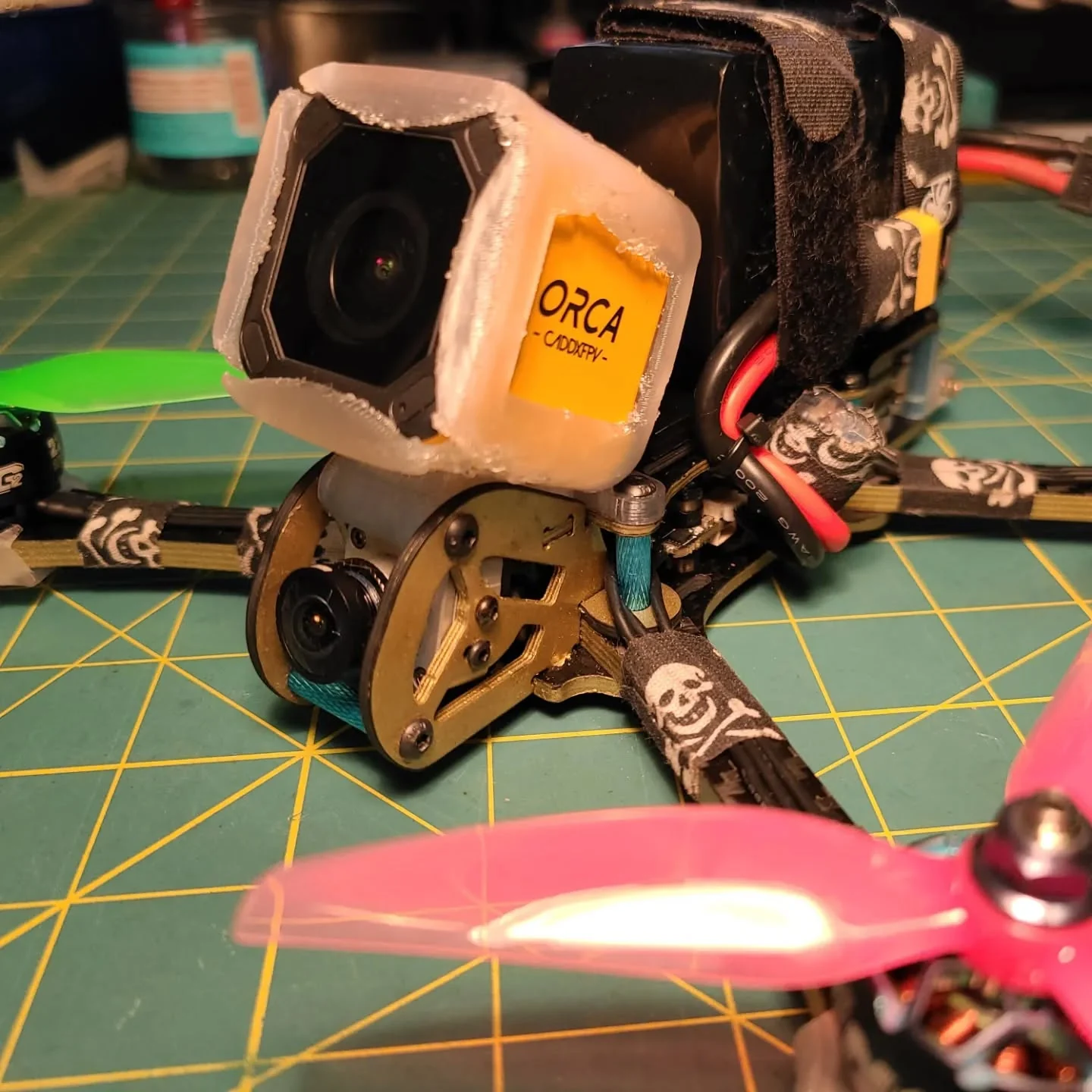 Camera and frame detail of the Player1 6S FPV build.