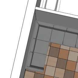Original low-resolution saved thumbnail extracted from basement.skp, showing an interior corner.