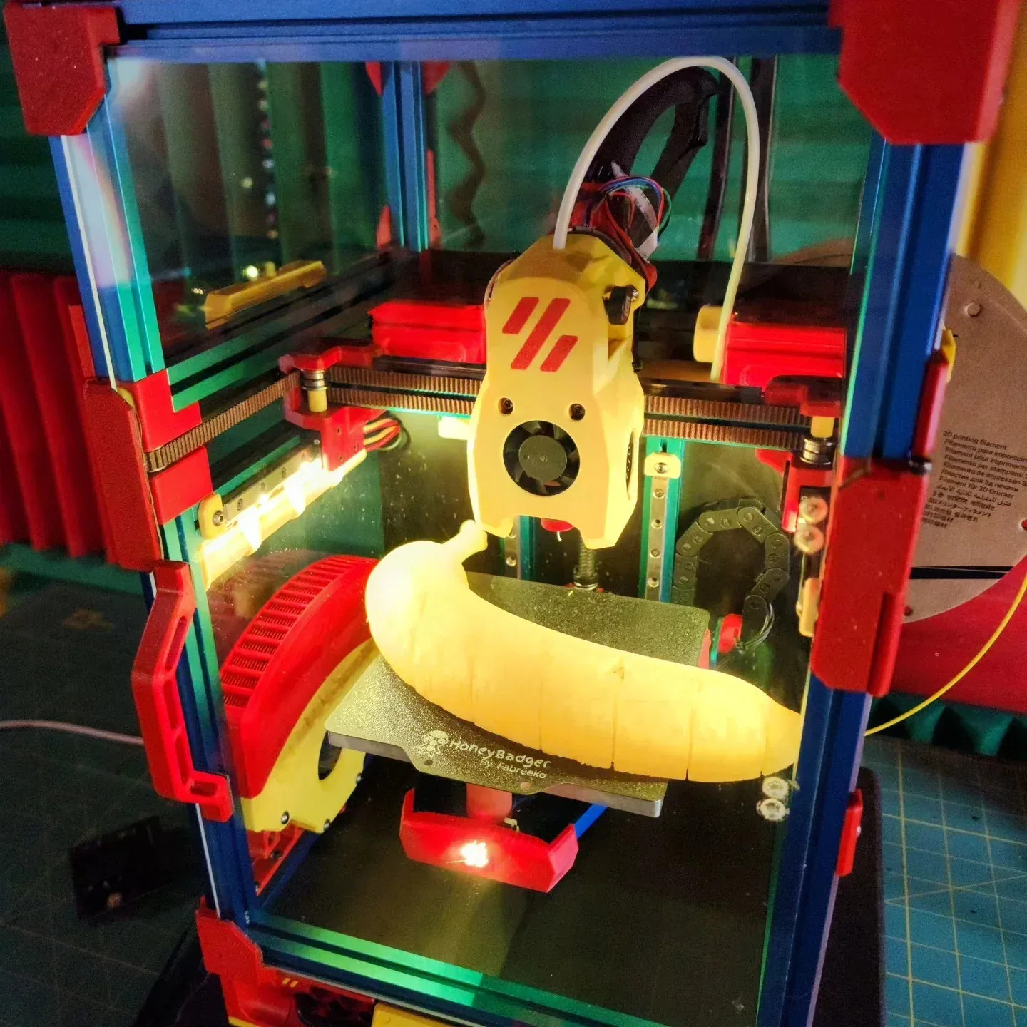Colorful Voron V0.2 assembly documented in June 2023.